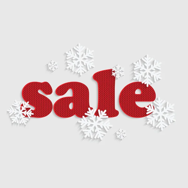 Snow background for Christmas and New Year sale — Stock Vector