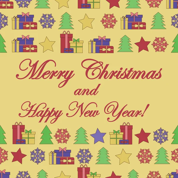 Nouvel An et fond de Noël — Image vectorielle