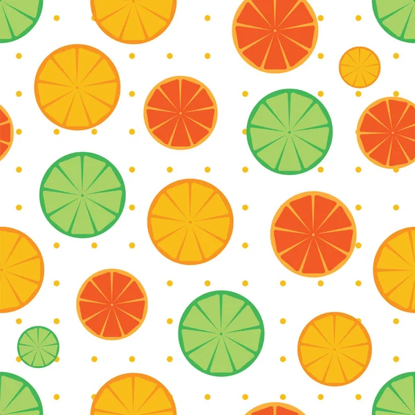 Citrus skivor sömlös bakgrund — Stock vektor