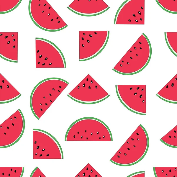 Vattenmelon sömlöst mönster — Stock vektor