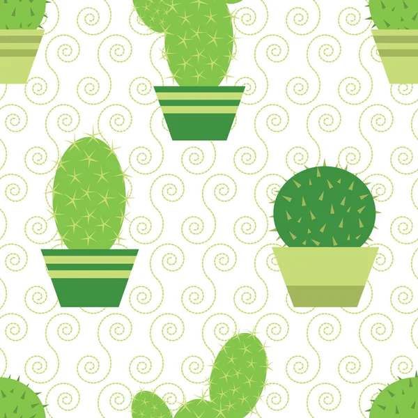 Sömlöst mönster med kaktus — Stock vektor