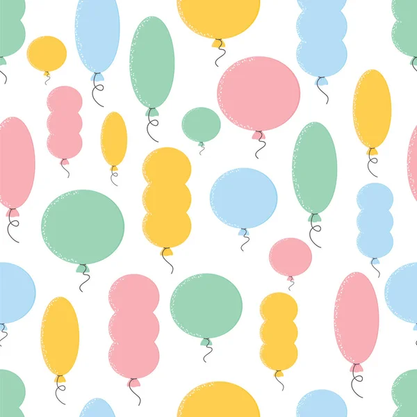 Seamless pattern with colorful balloons — Stock Vector
