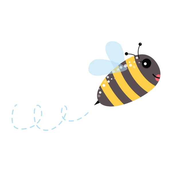 Vliegende honingbij — Stockvector