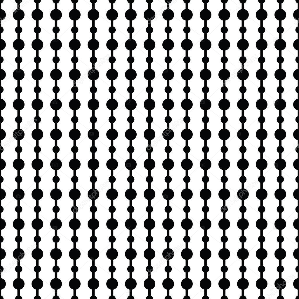 Geometric line monochrome abstract seamless pattern with dot