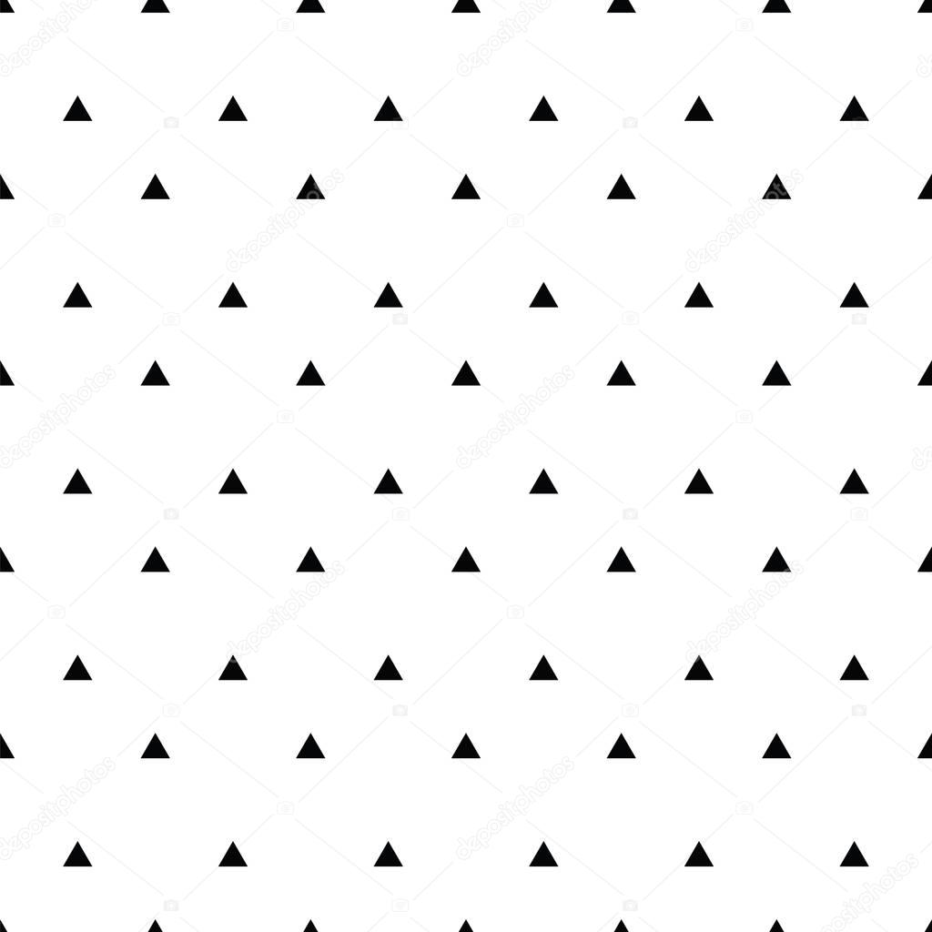 Geometric line monochrome abstract seamless pattern with triangl