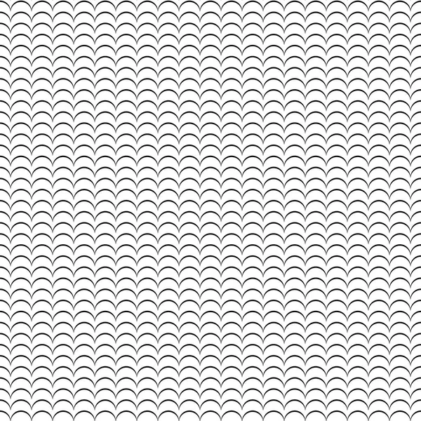 Geometric line monochrome abstract seamless pattern with waves — Stock Vector