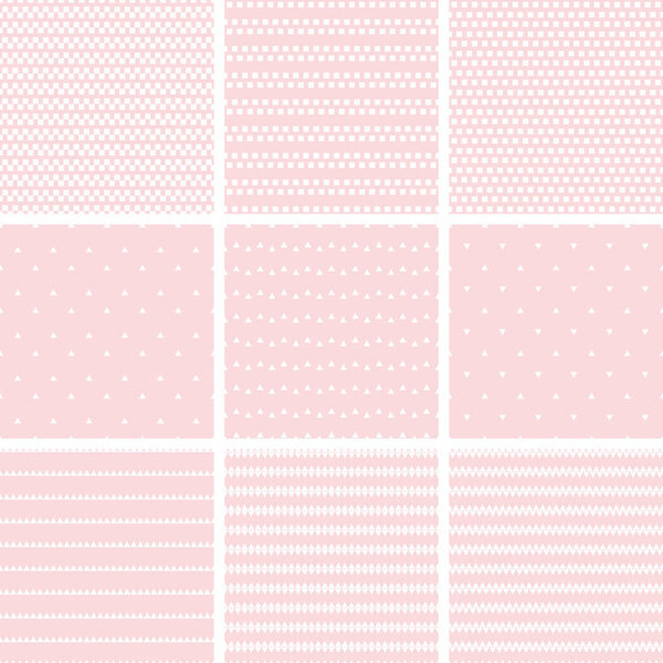 Set of geometric line abstract seamless pattern with triangle  a