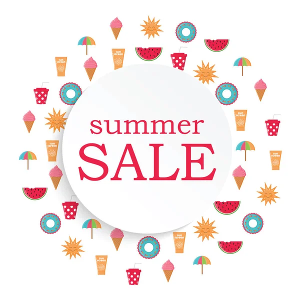 Summer sale banner — Stock Vector