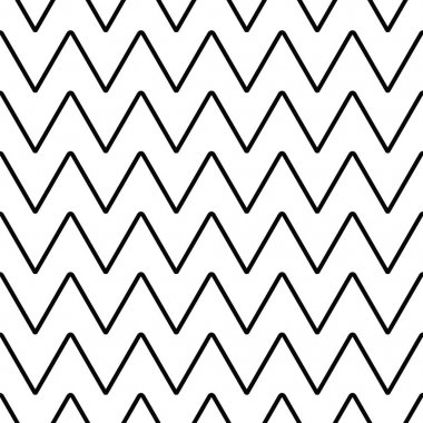 Geometrik çizgi tek renkli soyut seamless modeli ile zigzag