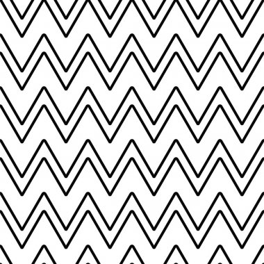 Geometrik çizgi tek renkli soyut seamless modeli ile zigzag