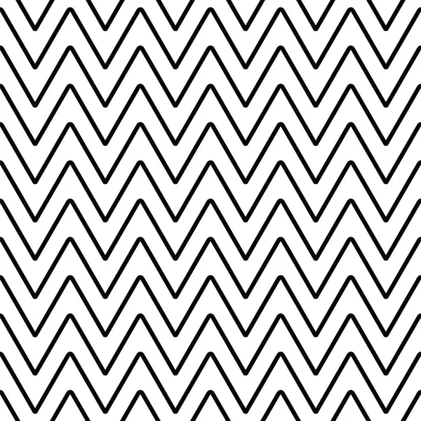 Línea geométrica monocromo patrón inconsútil abstracto con zigzag — Vector de stock