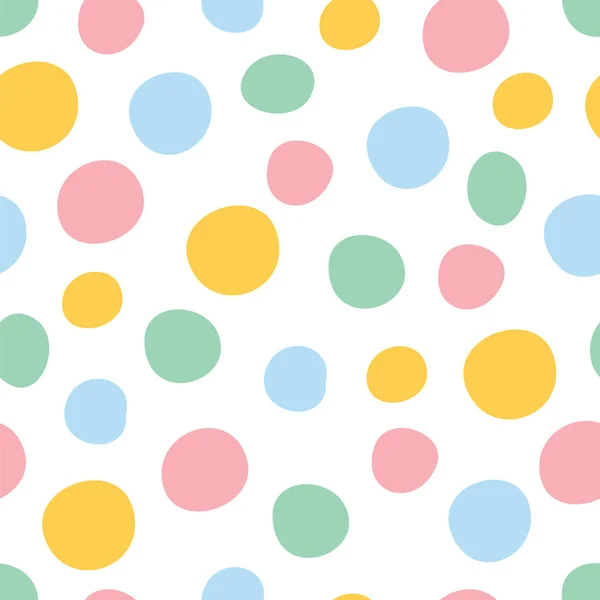 Kleurrijke polka dot naadloze patroon — Stockvector