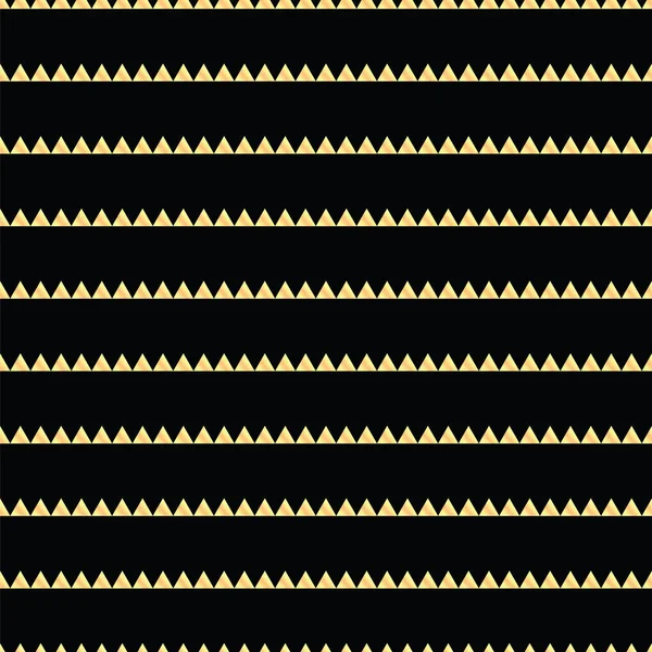 Geometrische Linie Gold abstraktes nahtloses Muster mit Dreieck — Stockvektor