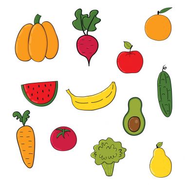 Meyveler ve sebzeler...