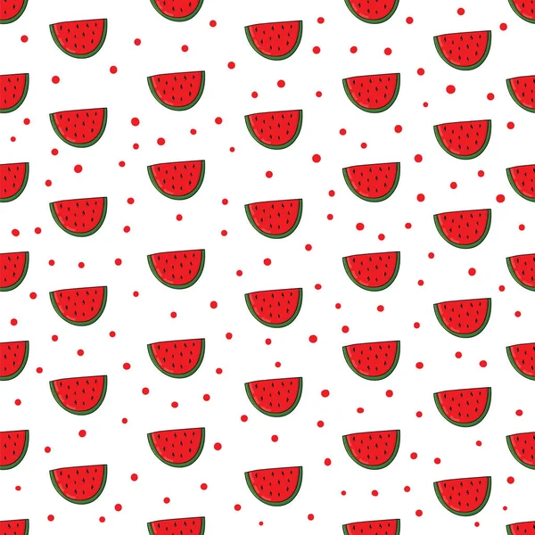 Meloun meloun bezešvý vzor — Stockový vektor