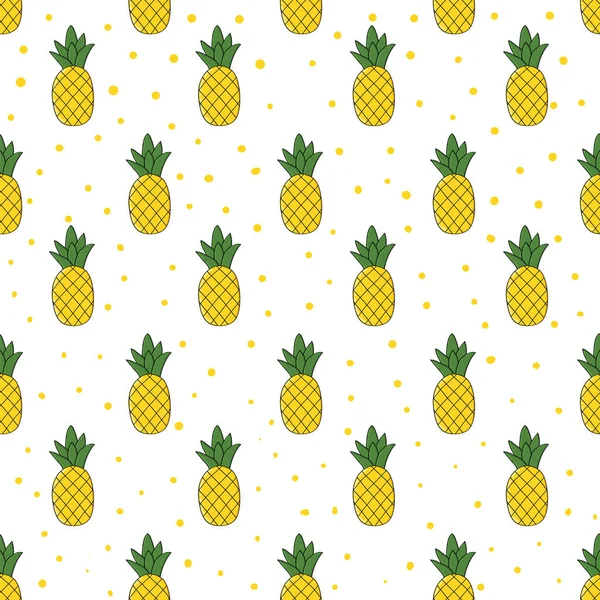 Ananas sömlöst mönster — Stock vektor