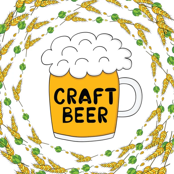 Zanaat bira. Doodle illüstrasyonlar ilişkili bira topluluğu
