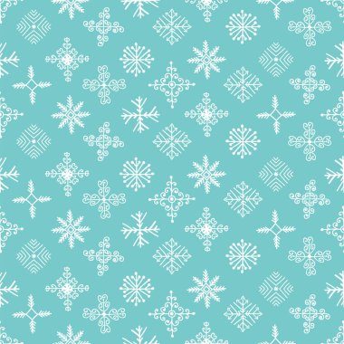 Çizilmiş kış kar taneleri sorunsuz desenli el