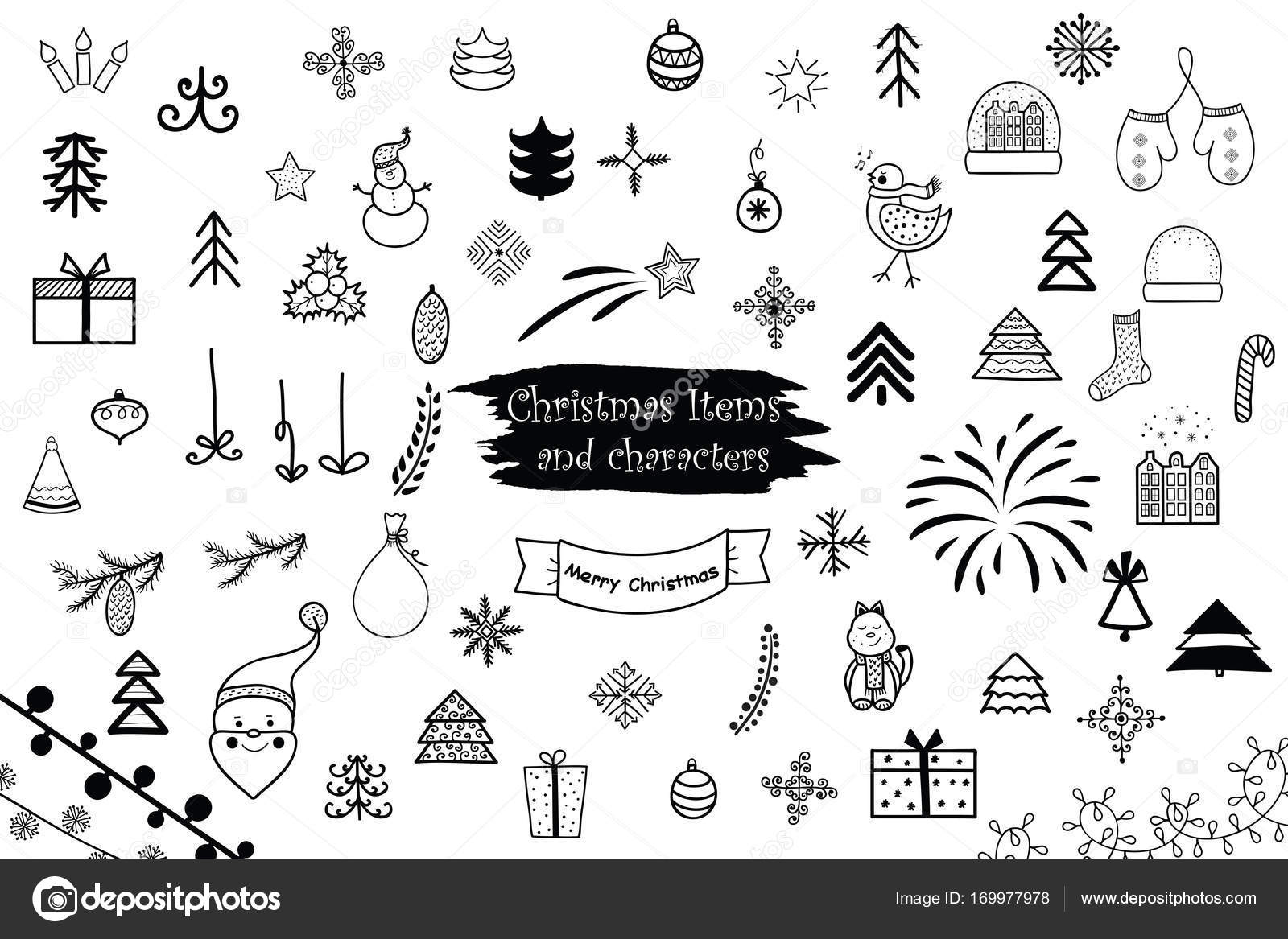 Cute Things To Print Out Christmas Cute Things And Characters Stock Vector C Natashapetrova 169977978