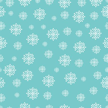 Çizilmiş kış kar taneleri sorunsuz desenli el