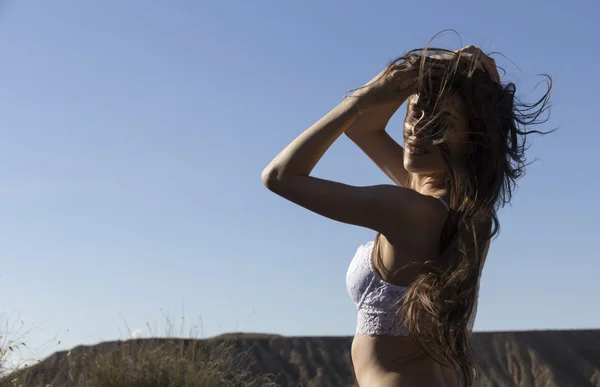 La mujer bonita — Foto de Stock