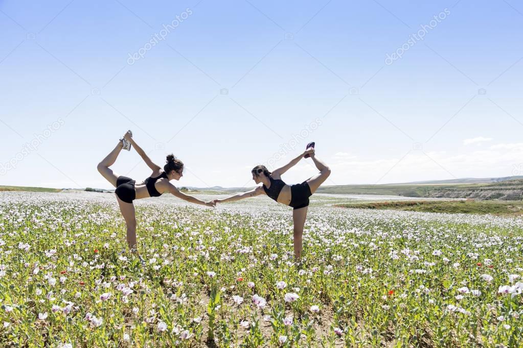 girls in yoga
