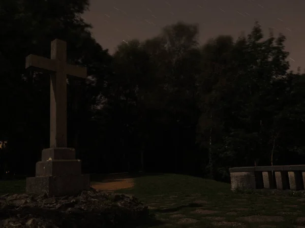 Viacrucis Dans Urkiola Nuit — Photo