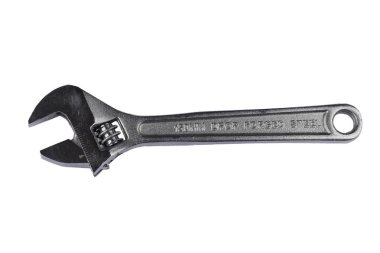 Beyaz arka planda izole İngiliz anahtarı