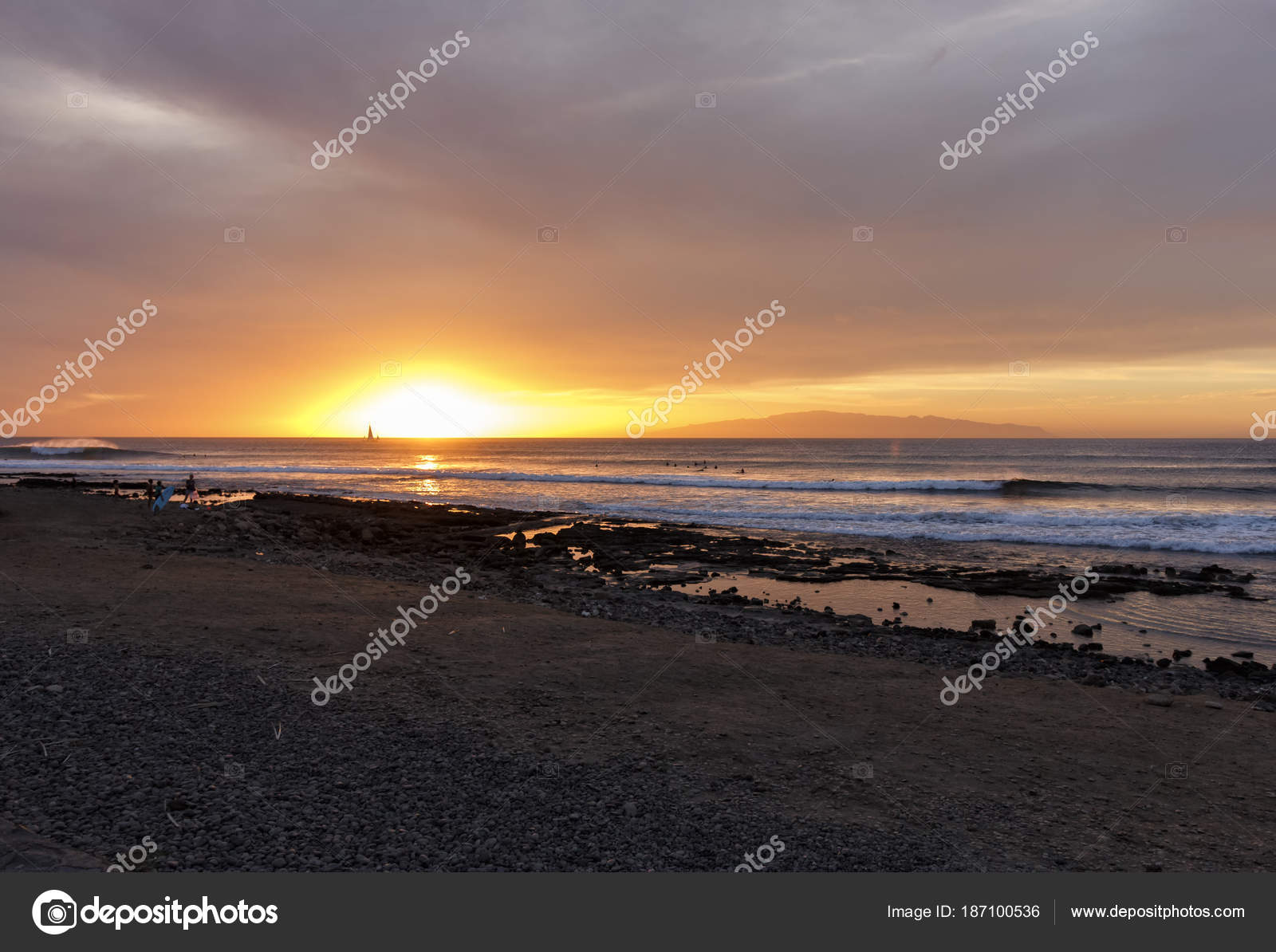 Paysage Coucher Soleil Tenerife Photographie Larrui