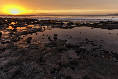 gün batımında tenerife manzara