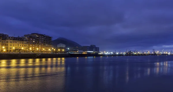 Portugalete Natten — Stockfoto