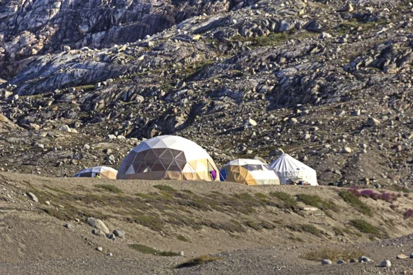 Grönland Çadırda — Stok fotoğraf