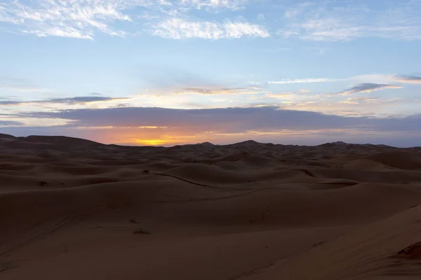 Duny Saharské Poušti Moroccu — Stock fotografie