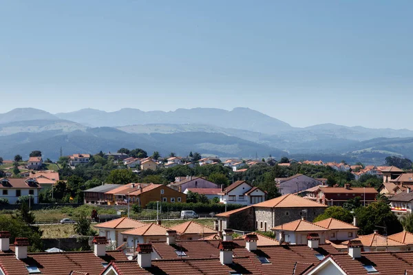 typical house in the hills in the basque country