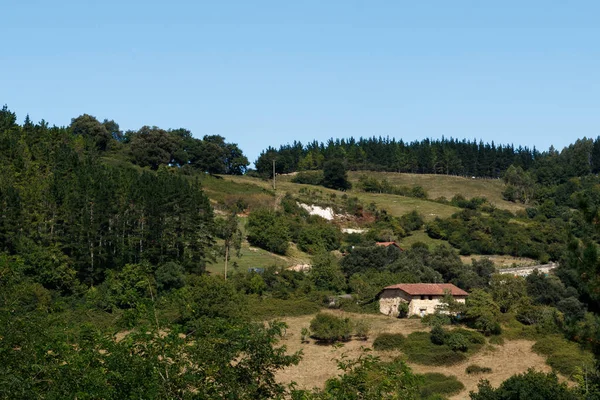 Bask Bölgesindeki Tepelerde Tipik Bir — Stok fotoğraf