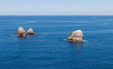 İspanya 'nın kuzeyindeki sahil manzarası