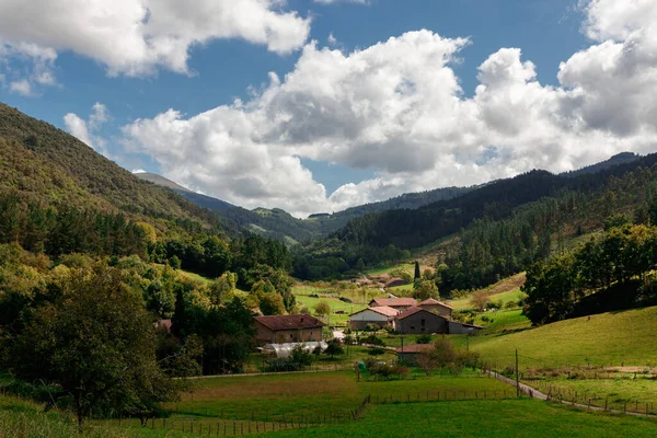 Widok Dolinę Kraju Basków — Zdjęcie stockowe