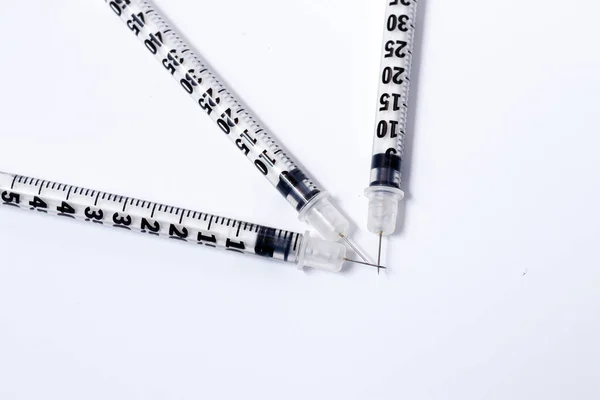 Syringe White Background — Stock Photo, Image