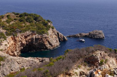 İspanya 'nın kuzeyindeki sahil manzarası