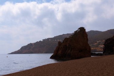 İspanya 'nın kuzeyindeki sahil manzarası