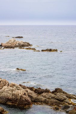 İspanya 'nın kuzeyindeki sahil manzarası