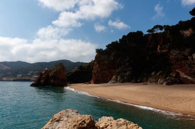 İspanya 'nın kuzeyindeki sahil manzarası