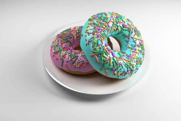 Donut renderização 3D — Fotografia de Stock