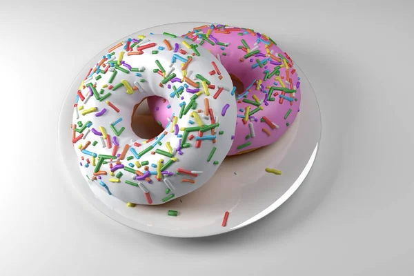 Donut renderização 3D — Fotografia de Stock