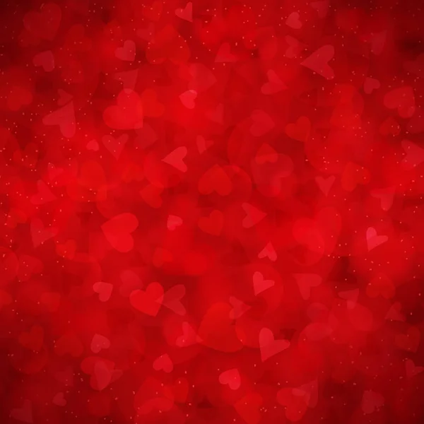 バレンタインデーのための赤のベクトルの背景 — ストックベクタ