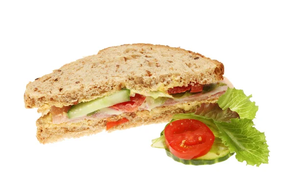 ハムのサラダのサンドイッチ — ストック写真
