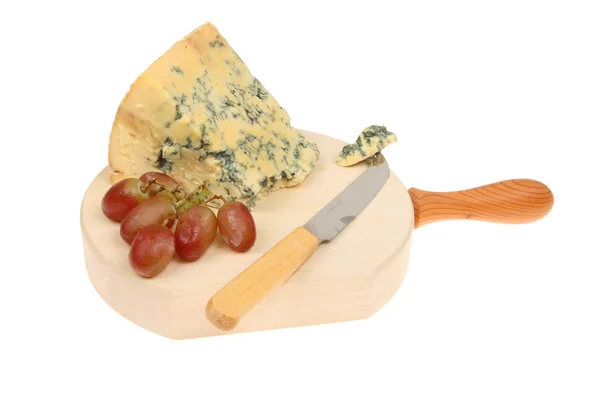 斯蒂尔顿奶酪和葡萄 — 图库照片