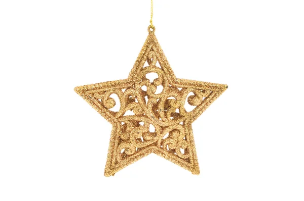 Gold glitzernder Weihnachtsstern — Stockfoto