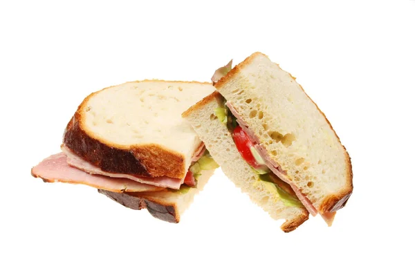 Panino grande insalata di prosciutto — Foto Stock