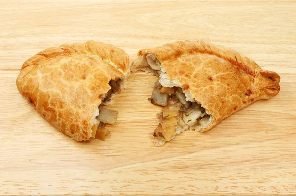 Broken Cornish pasty — Stock Photo, Image